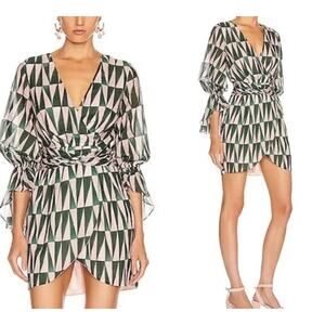 PATBO Geo Print Cotton Mini Dress Size 2